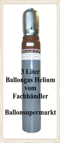 die 3 Liter Ballongas-Helium-Flasche vom Fachhandel Ballonsupermarkt