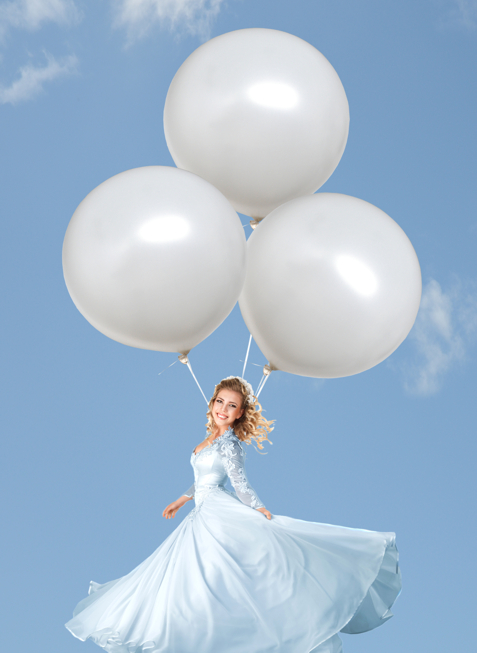 Große Weiße Luftballons zur Hochzeit